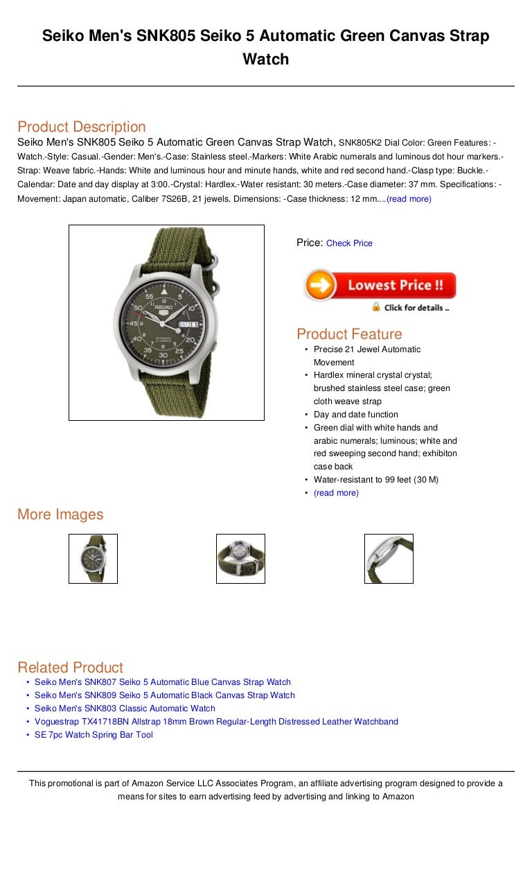 seiko men's snk805 seiko 5 automatic watch