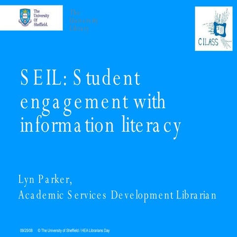 SEIL: Student engagement with information literacy