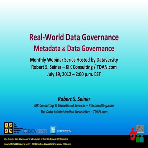 Real-World Data Governance: Metadata & Data Governance