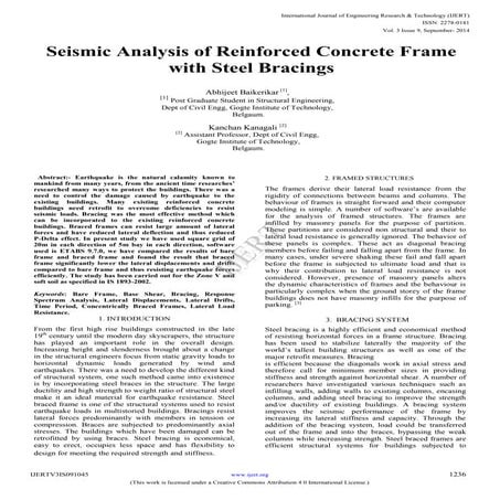 Analysis of Multi-Storey Steel Structure with Different Infills and ...