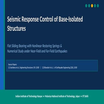 Seismic Response Control of Base-Isolated Structures Using Flat Sliding ...