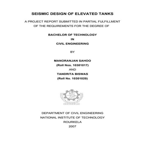 Seismic design of_elevated_tanks