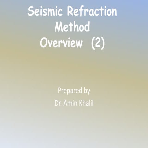 Seismic refraction method lec22