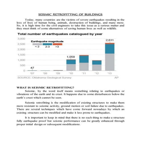 Seismic retrofitting of buildings