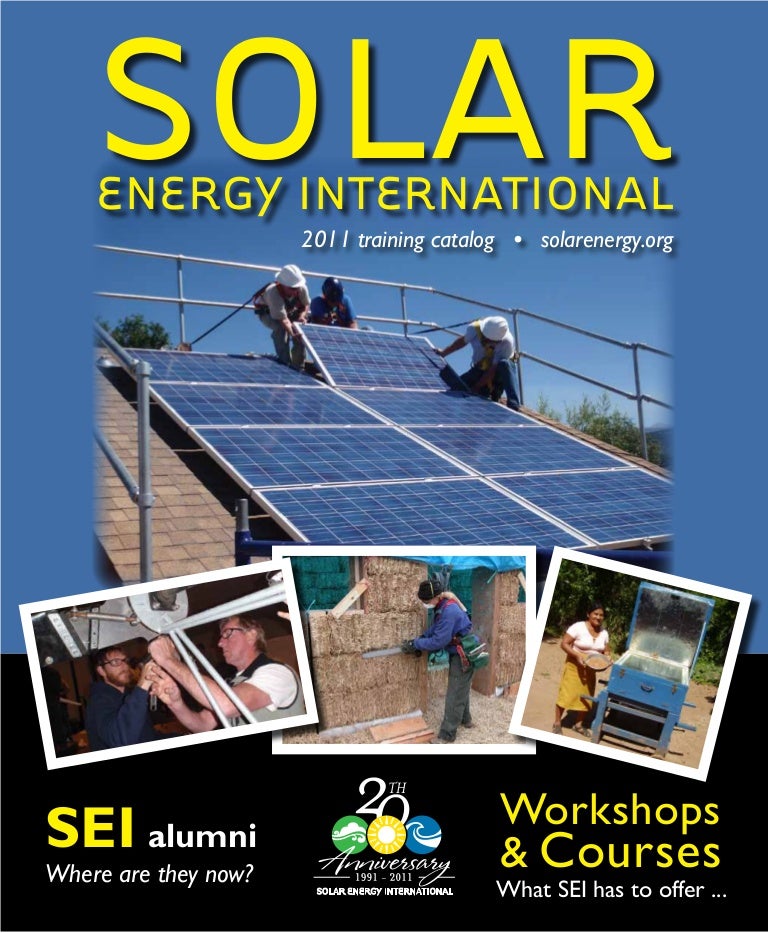 Solar Enrgy Training and Classes Catalog 2011