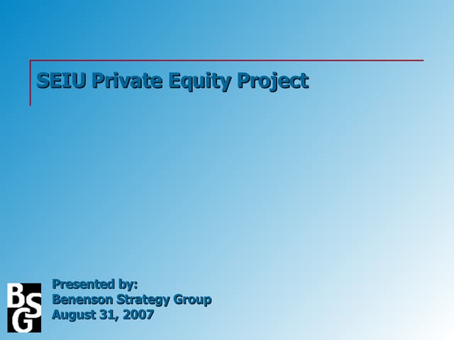 SEIU Survey