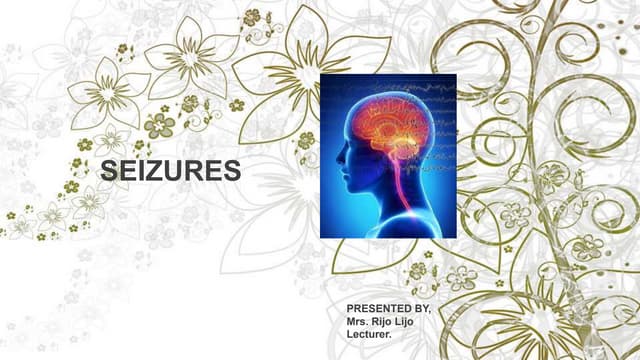 Seizure and epilepsy | PPTX