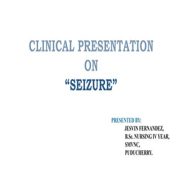 Seizure Nursing care plan with journal reference