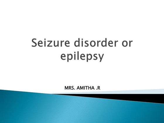 Seizure and epilepsy | PPTX