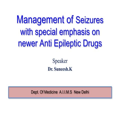 Management Of Seizure 