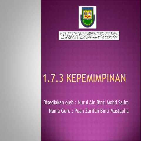 SEJARAH ISLAM STPM PENGGAL 2 (Bab 1.7.3 Kepemimpinan)