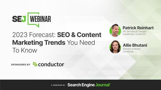 2023 Forecast: SEO & Content Marketing Trends You Need to Know