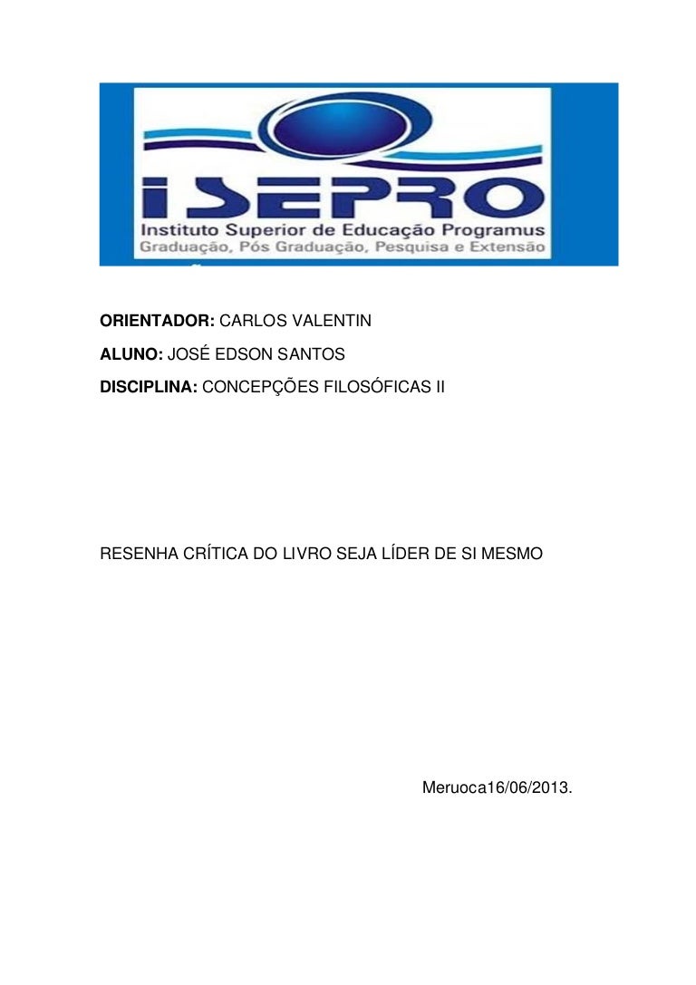 Seja Lider De Si Mesmo Resumo