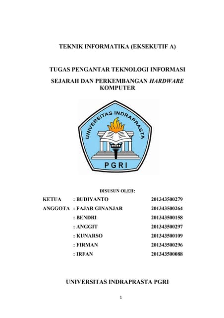Sejarah dan perkembangan hardware