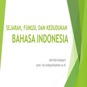 Sejarah singkat, kedudukan, dan fungsi bahasa | PPT