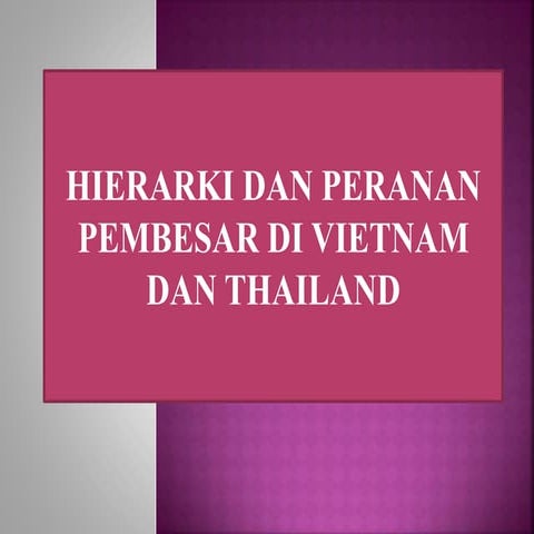 Sejarah Penggal 3:  Hierarki dan peranan pembesar vietnam dan thailand