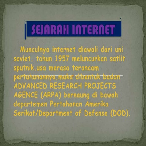 Power point sejarah internet | PPTX