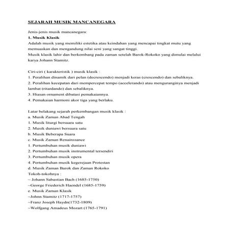 Sejarah musik mancanegara