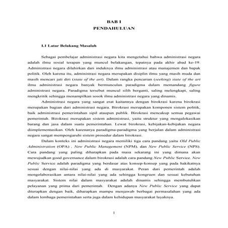 Sejarah new public service