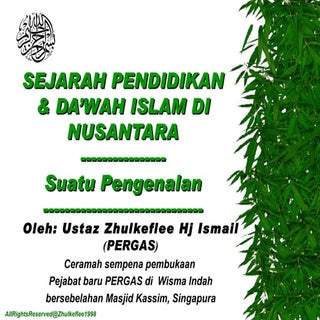 Sejarah Pendidikan & Da’Wah Islam D...