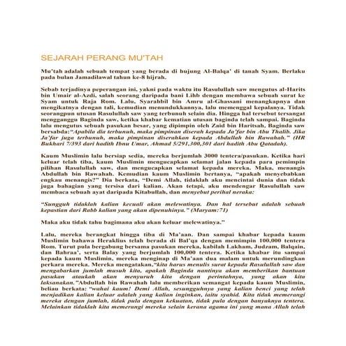 Sejarah perang mu'tah