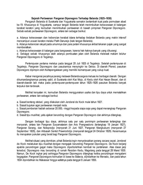 Perang Diponegoro | PPTX