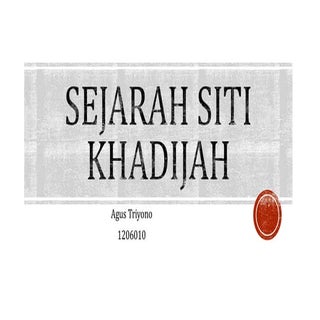 Sejarah siti khadijah