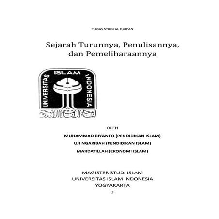 Sejarah turun,penulisan&pemeliharaan