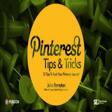Pinterest Tips: One Hour A Week To Rock Your Pinterest Account