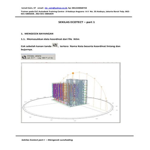 Sekilas+ecotect part+1 | PDF