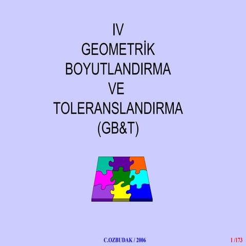 geometrik toleranslandırma, boyutlandırma GB&T