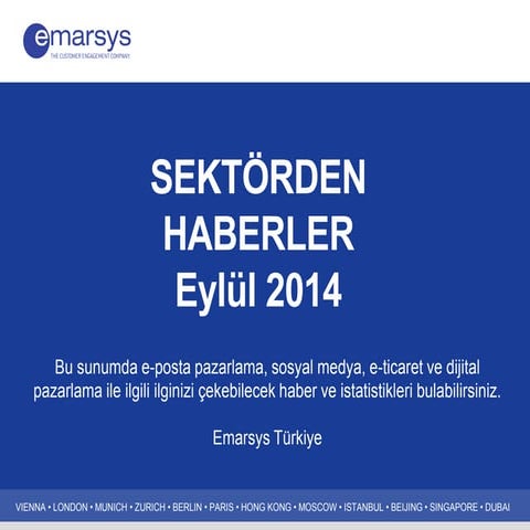 Sektörden Haberler Emarsys Eylül 2014