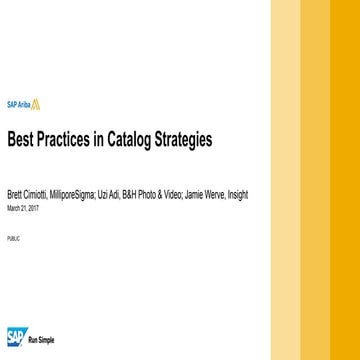 Best Practices in Catalog Strategies