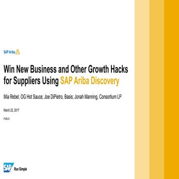 Win New Business and Other Growth-Hacking Opportunities for Suppliers Using S...