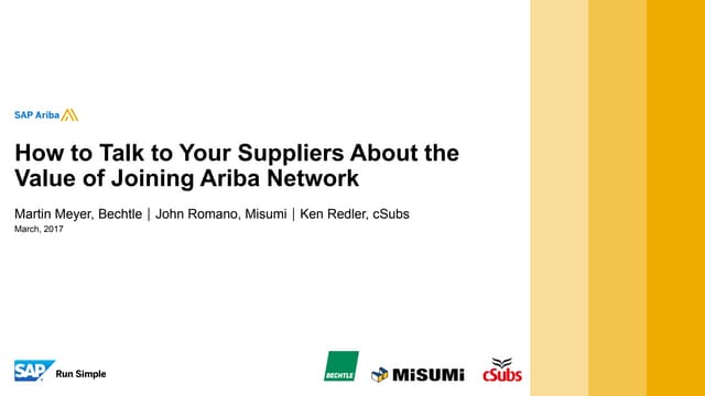 How to Talk to Your Suppliers About...