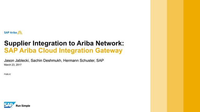 Supplier Integration to Ariba Netwo...