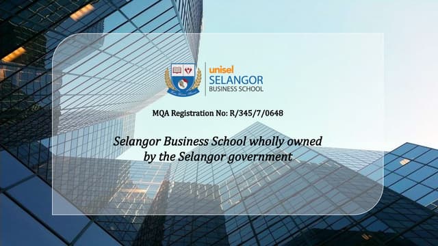 Selangor Business School Ppt Selangor Business School Ppt