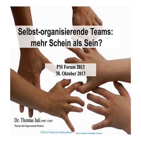 Selbst organisierende Teams: Schein oder Sein?