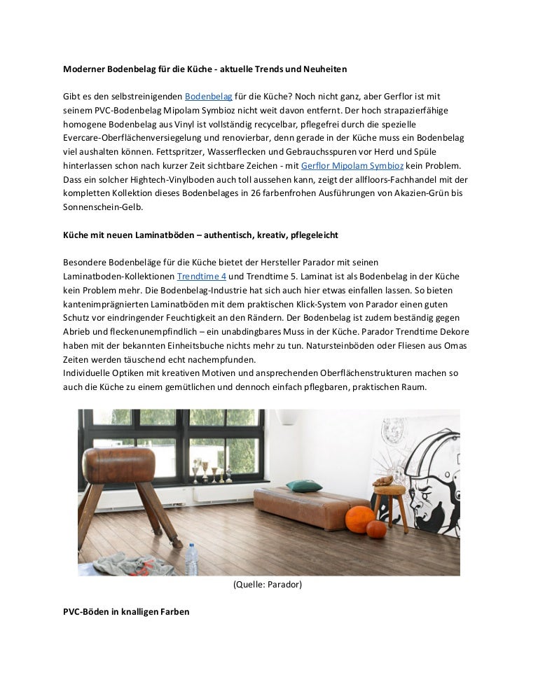 Selbstreinigender Bodenbelag Fur Die Kuche