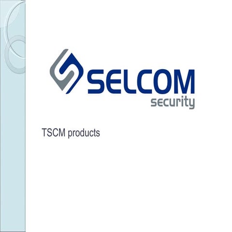 TSCM products presentation | PPT