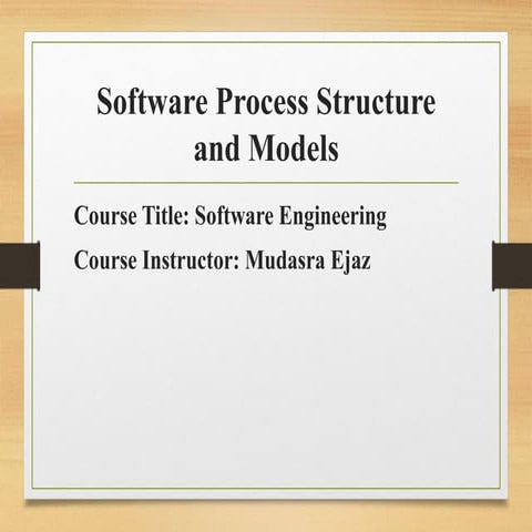 SE lecture about software processes model