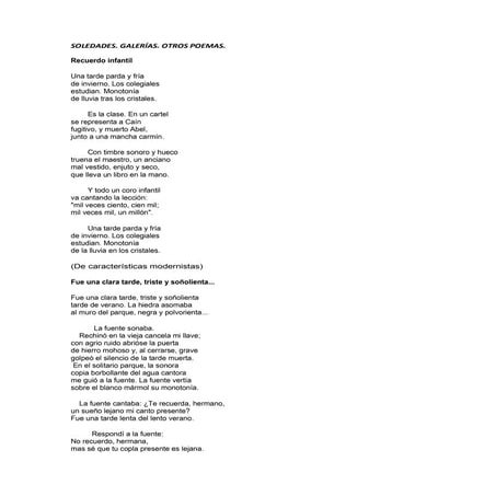 Selección de poemas de Antonio Machado