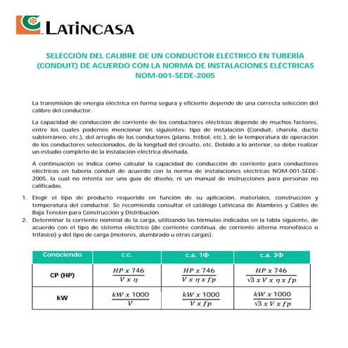 Tablas nec | DOC