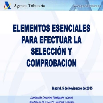 Elementos Esenciales para efectuar la Seleccion y Comprobacion / Javier Berro...