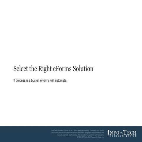 Select an e forms vendor