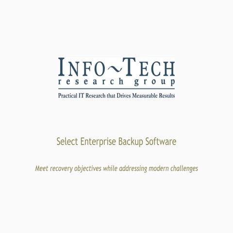 Select enterprise backup software