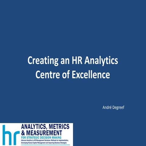 Building an HR Analytics Centre of Excellence 