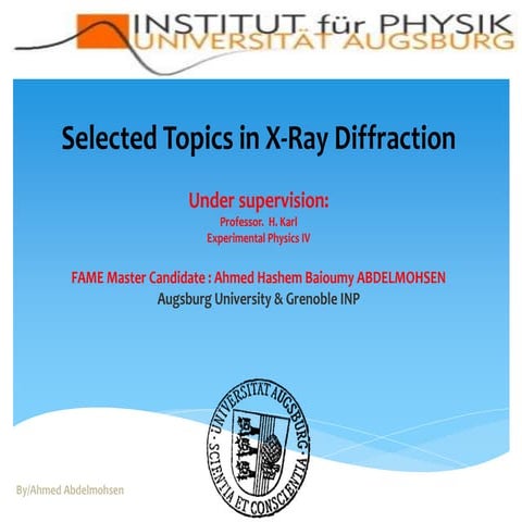 X ray diffraction | PPTX