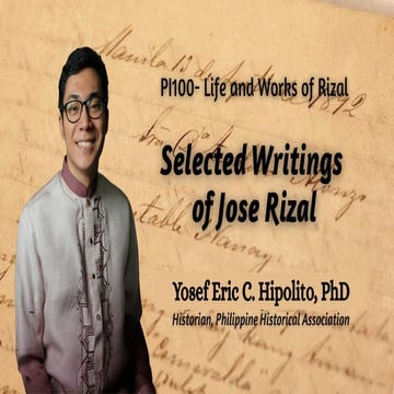 Rizal’s Writings | PPTX