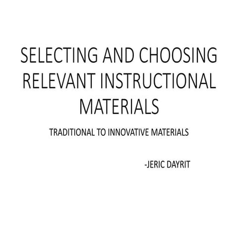 Selecting and-choosing-relevant-instructional-materials